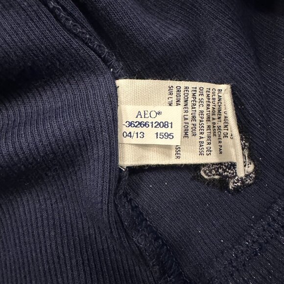 American Eagle Outfitters Navy Blue Boyfriend Tank Top Womens Size M Sparkled - Picture 6 of 7